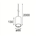 Modular Smart Tube Kompas Suspended 82 L 1x DE | Suspension lamp