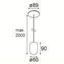 Modular Placebo Suspended Up 60 1x LED 1800-3000K WD DE | Suspension lamp