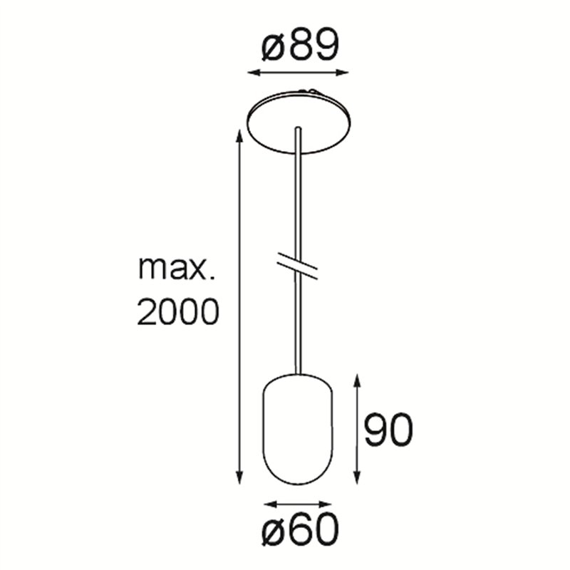 Modular Placebo Suspended Up 60 1x LED 1800-3000K WD DE | Hängelampe