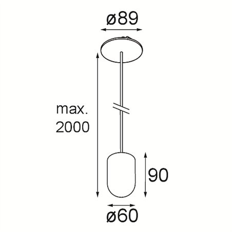 Modular Placebo Suspended Up 60 1x LED 1800-3000K WD DE | Suspension lamp