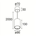 Modular Smart Tube Suspended 82 L 1x 1800-3000K WD DI 350mA | Suspension lamp