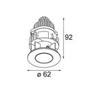 Modular Tetrix Pinhole Recessed 62 1x IP55 LED DE | Recessed spot