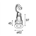 Modular Tetrix Pinhole Recessed 62 1x LED GU10 | Recessed spot