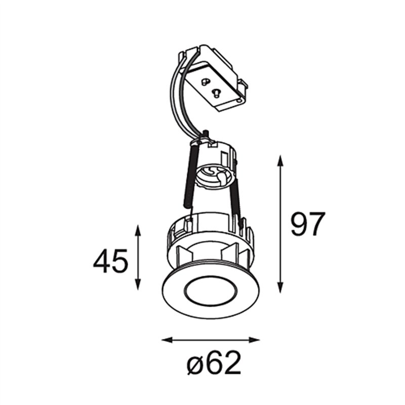 Modular Tetrix Pinhole Recessed 62 1x LED GU10 | Einbauspot
