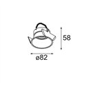 Modular Lotis Round Recessed 82 1x M-LED DE | Recessed spot
