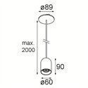 Modular Placebo Suspended Down 60 1x LED 1800-3000K WD DE | Suspension lamp
