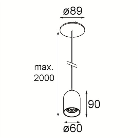 Modular Placebo Suspended Down 60 1x LED 1800-3000K WD DE | Suspension lamp