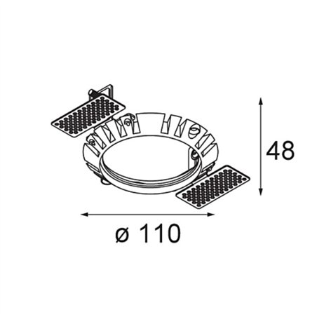 Modular Ring Recessed Trimless 110 1x