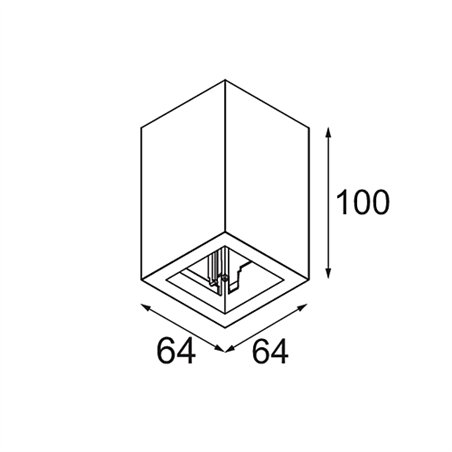 Modular Qbini Box Surface 1x DE | Ceiling lamp