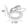 Modular K 120 Recessed Adjustable 120 1x LED DE | Einbauspot
