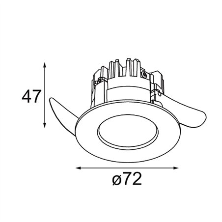 Modular K 72 Recessed 72 1x IP55 LED DE | Recessed spot