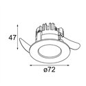 Modular K 72 Recessed 72 1x IP55 LED RD | Recessed spot