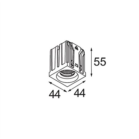Modular Qbini Round In 1x IP55 LED DE | Recessed spot