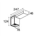Modular Rektor Surface Adjustable 78x78 1x LED DI | Ceiling lamp / Wall lamp