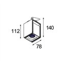 Modular Rektor Semi-Recessed Adjustable 78x78 1x LED DE | Recessed spot