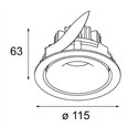 Modular Smart Cake Recessed Adjustable 115 1x LED DE | Recessed spot