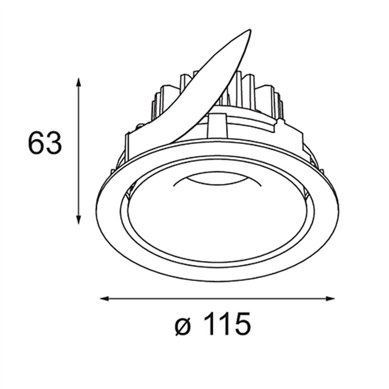 Modular Smart Cake Recessed Adjustable 115 1x LED DE | Einbauspot