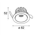 Modular Smart Cake Recessed Adjustable 82 1x LED DE | Recessed spot