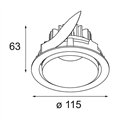 Modular Smart Kup Recessed Adjustable 115 1x LED DE | Recessed spot