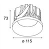 Modular Smart Kup Recessed 115 1x IP54 LED DE | Einbauspot