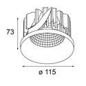 Modular Smart Kup Recessed 115 1x LED DE | Recessed spot
