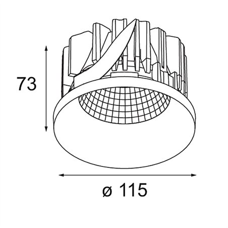 Modular Smart Kup Recessed 115 1x LED DE | Recessed spot