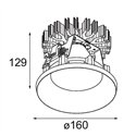 Modular Smart Kup Recessed 160 1x IP55 LED DE | Recessed spot