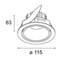Modular Smart Lotis Recessed Adjustable 115 1x LED DE | Recessed spot