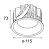 Modular Smart Lotis Recessed 115 1x IP54 Diffuse LED DE | Einbauspot