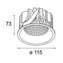 Modular Smart Lotis Recessed 115 1x LED DE | Recessed spot