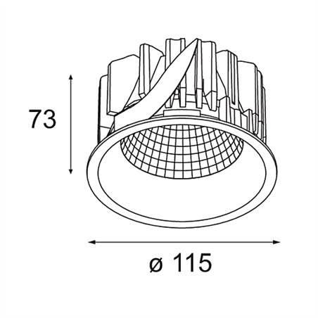 Modular Smart Lotis Recessed 115 1x LED DE | Recessed spot