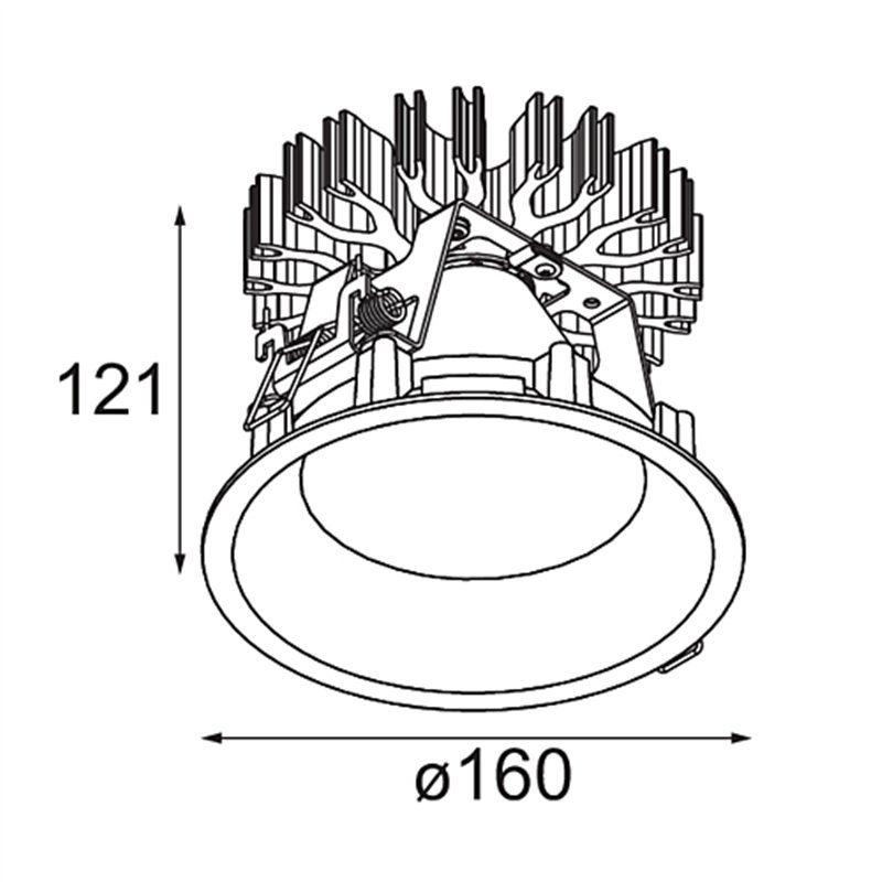Modular Smart Lotis Recessed 160 1x IP55 Diffuse LED DE | Einbauspot