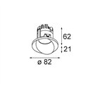 Modular Wink Recessed 82 1x IP54 LED DE | Recessed spot