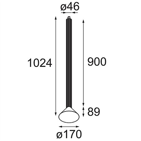 Modular Extruded Suspended 46 900 1x LED DE | Suspension lamp