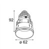 Modular Tetrix Straight Recessed 62 1x IP55 LED DE | Einbauspot