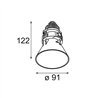 Modular Tetrix Cone Recessed 90 1x IP55 LED DE | Einbauspot