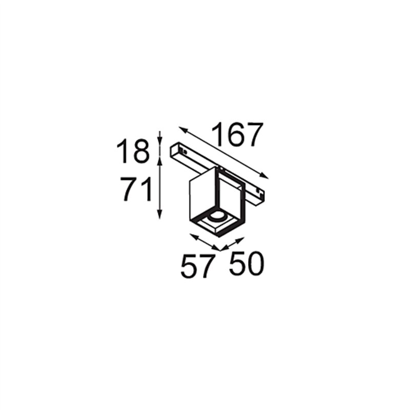 Modular Rektor Track 48V Adjustable 57x50 1x LED | Schienenbeleuchtung