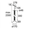 Modular Extruded Track 48V Suspended 46 300 1x LED | Schienenbeleuchtung