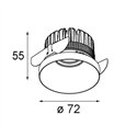 Modular Kup Recessed 72 1x IP55 LED DE | Recessed spot