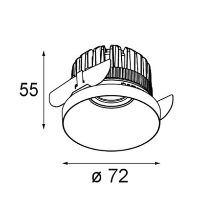 Modular Kup Recessed 72 1x IP55 LED DE | Recessed spot