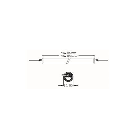 Integratech Protect 1.2m 40W IP69K PC EM 3h 4W