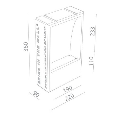 BRICK IN THE WALL Normall IP20 LED 900LM 230VAC WARMDIM