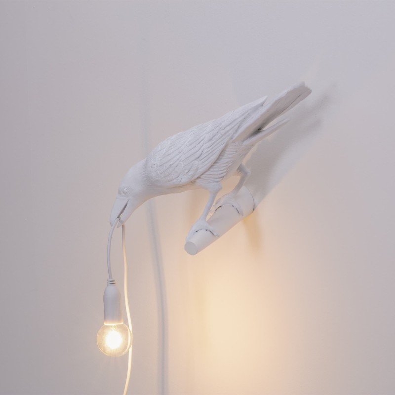 SELETTI Bird Lamp  Left Indoor White