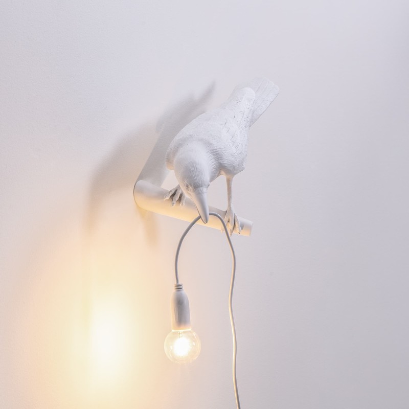 SELETTI Bird Lamp  Left Indoor White