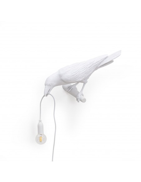 SELETTI Bird lamp Left Outdoor White