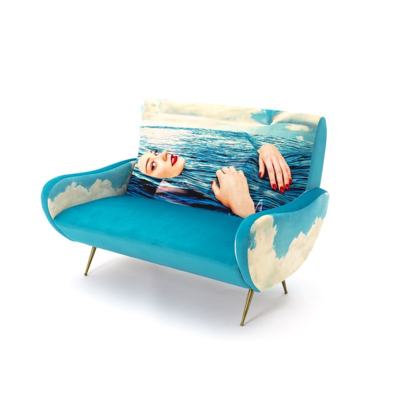 SELETTI Toiletpaper Two Seater Sofa - Sea Girl