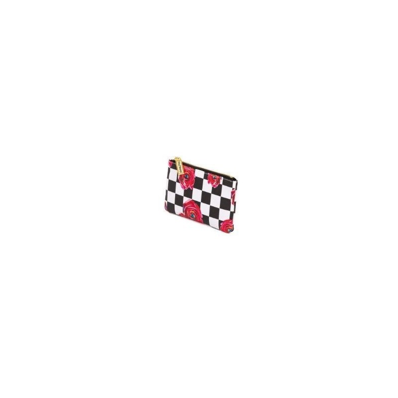 SELETTI Toiletpaper Coin Bag 15,5x9,5 - ROSES ON CHECK