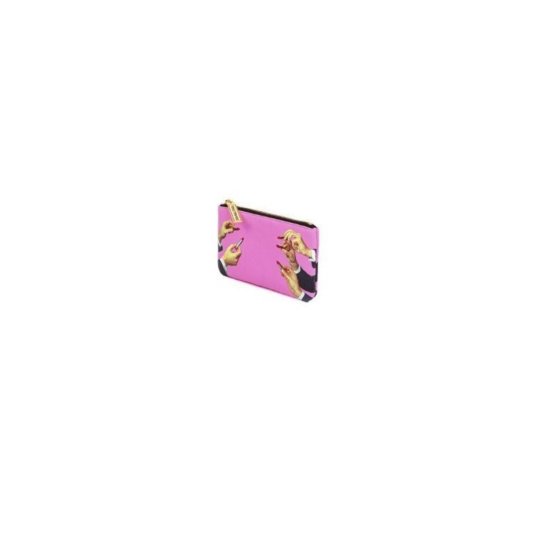 SELETTI Toiletpaper Coin Bag 15,5x9,5 - LIPSTICKS PINK