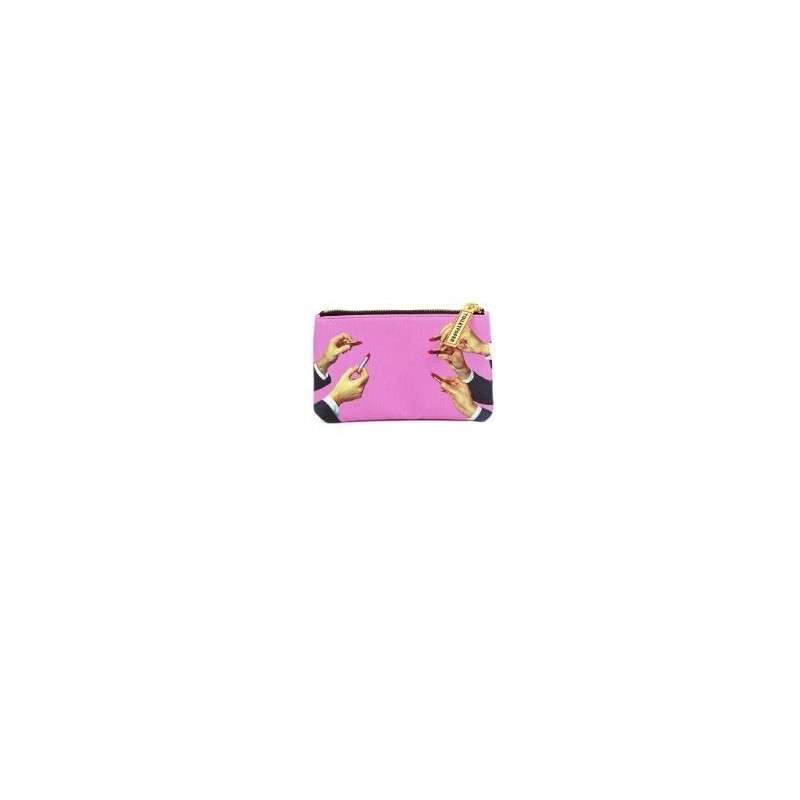 SELETTI Toiletpaper Coin Bag 15,5x9,5 - LIPSTICKS PINK