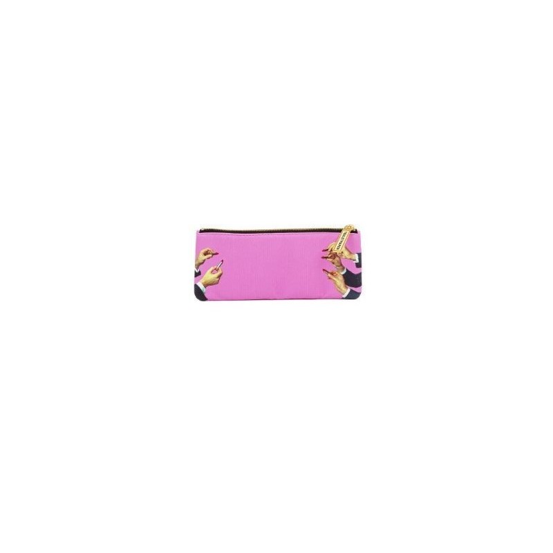 SELETTI Toiletpaper Pencil case 21x9 - LIPSTICKS PINK